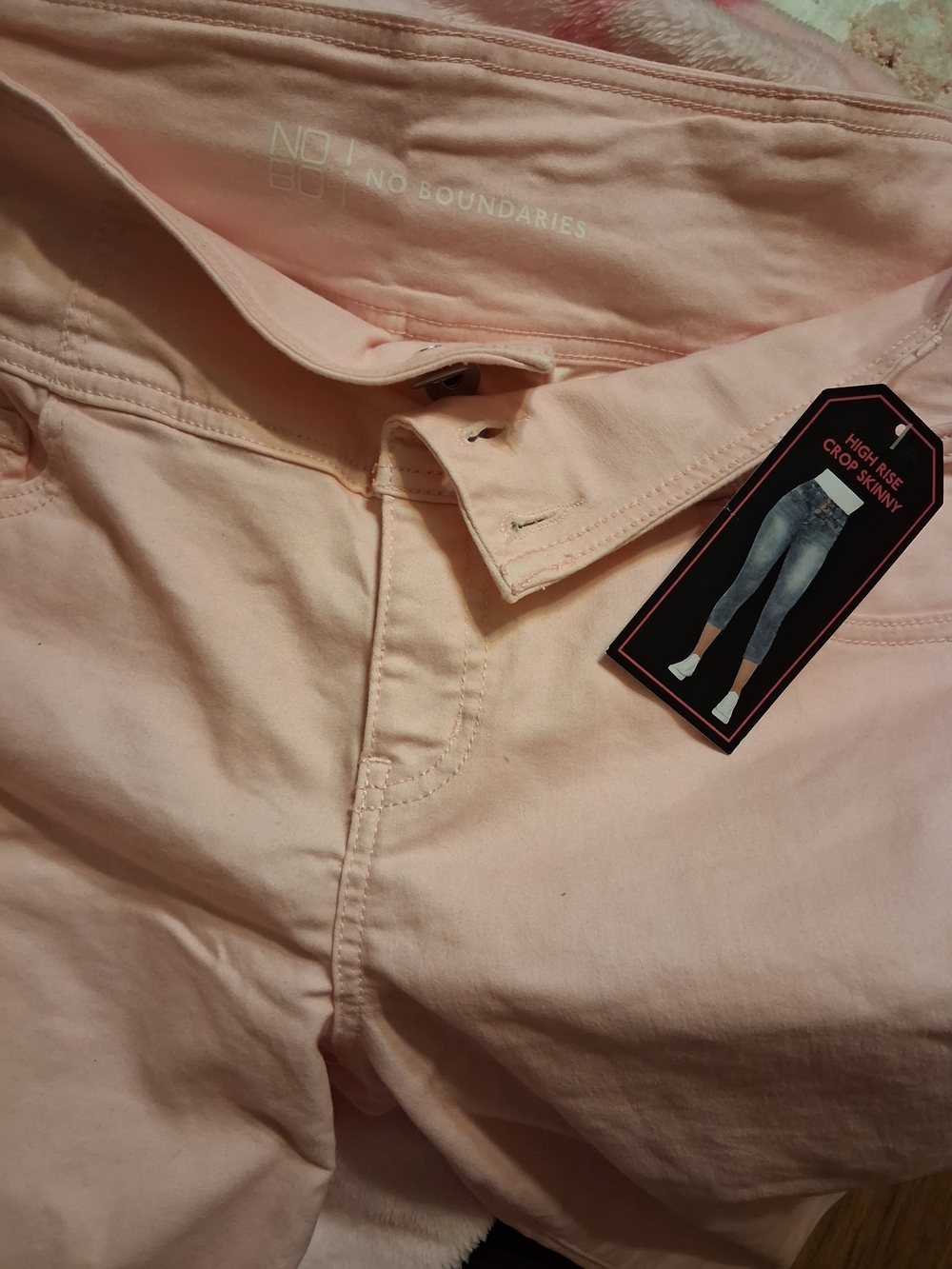 No Boundaries High-Rise Crop Skinny Jeans - Pale Pink